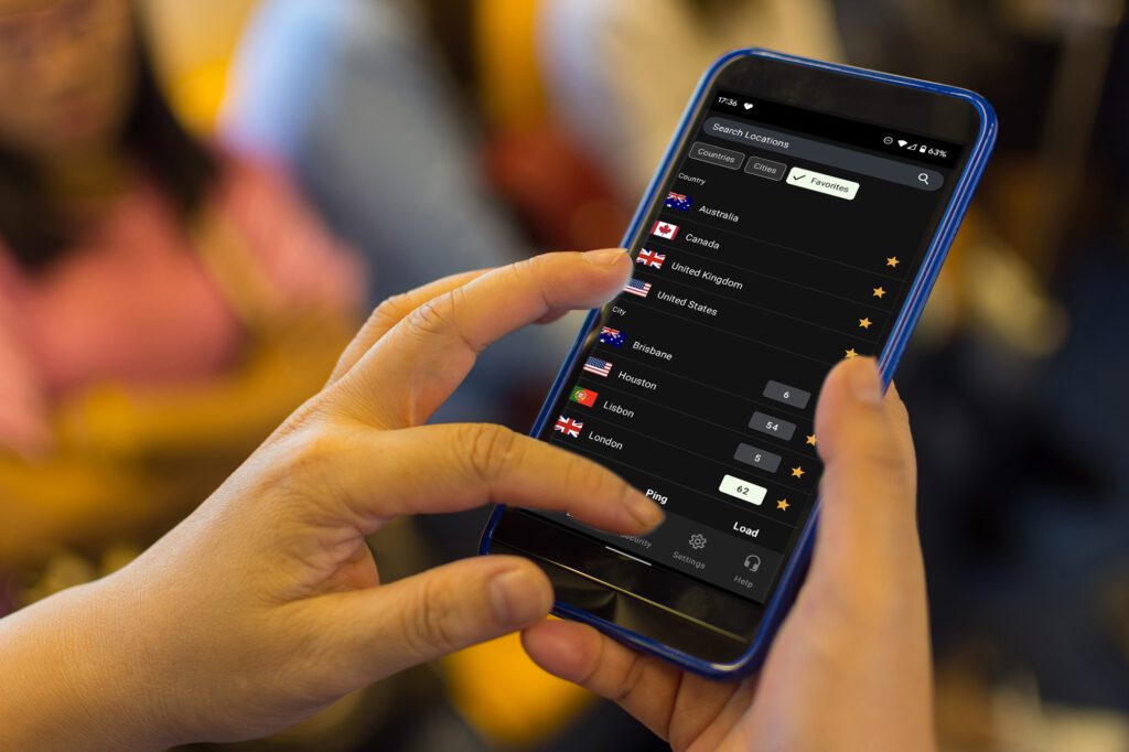 IPVanish app on Android