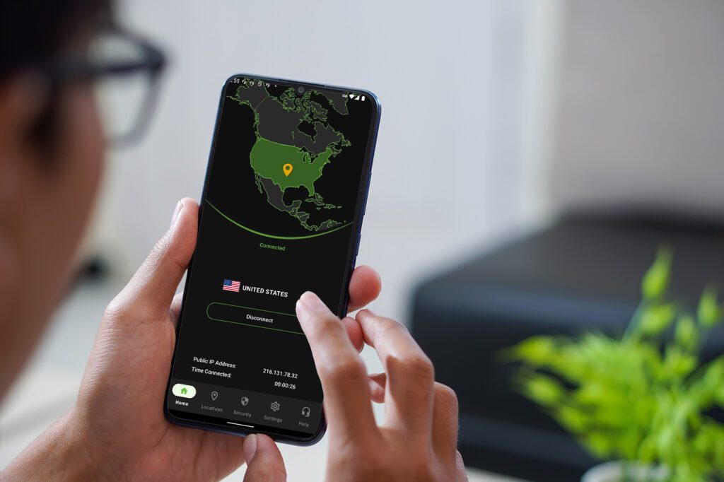 IPVanish app on Android
