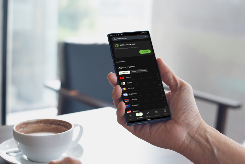 IPVanish app on Android