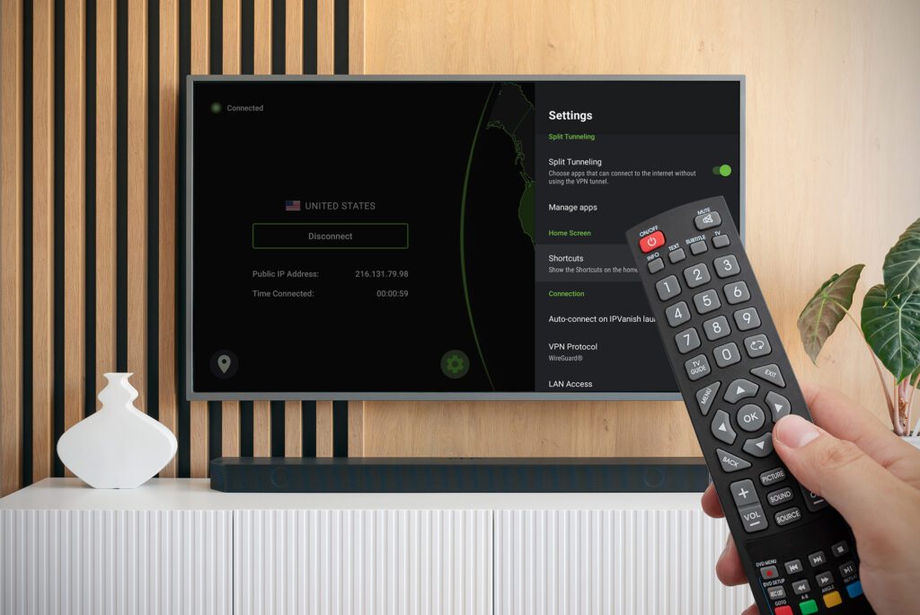 IPVanish app on Android TV