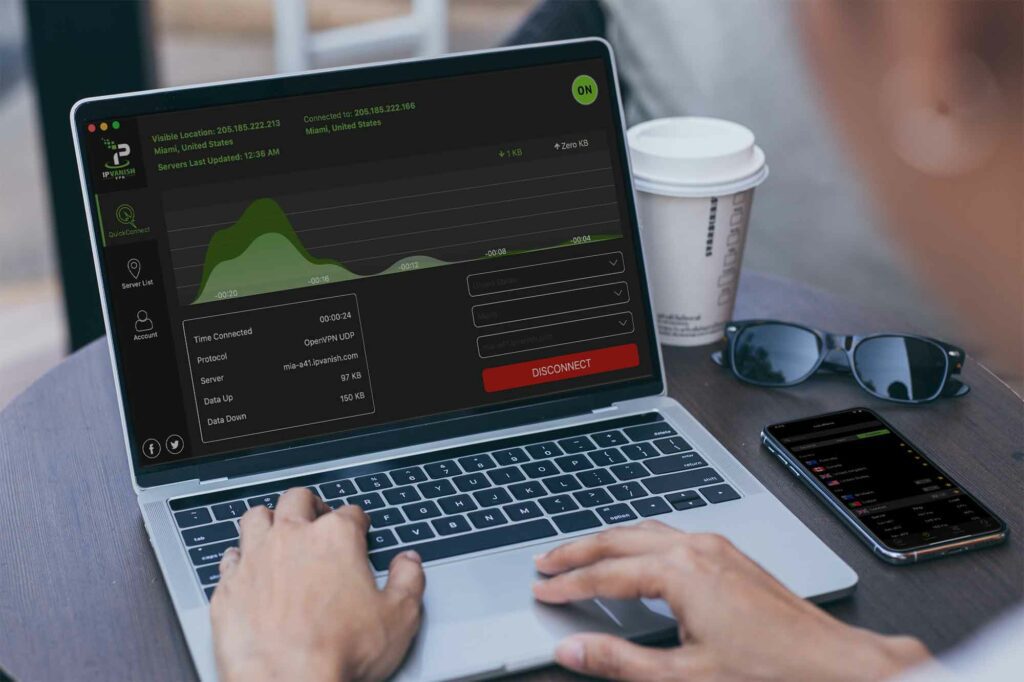IPVanish app on devices