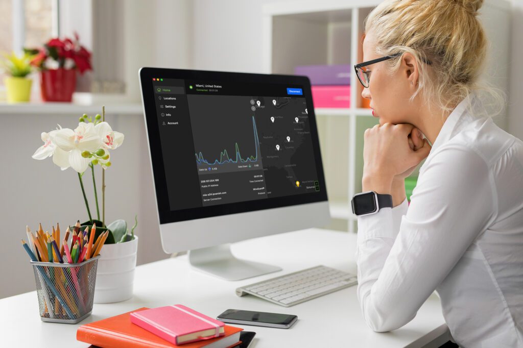 IPVanish app on Mac Desktop