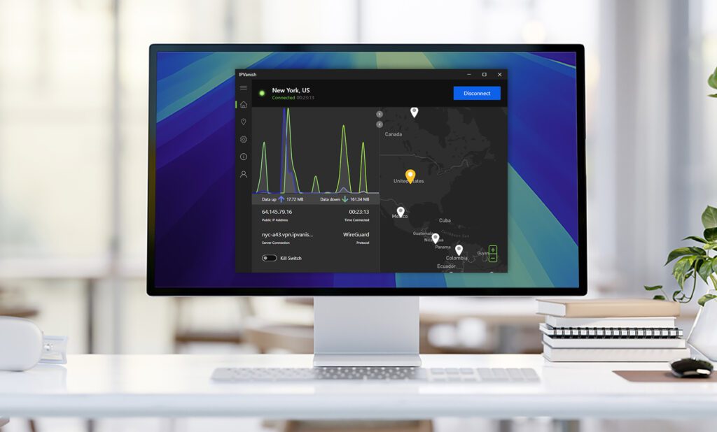 IPVanish app on Windows Desktop