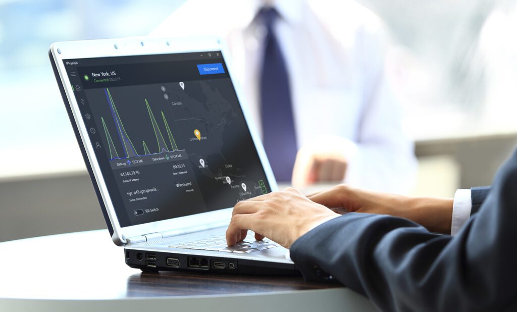 IPVanish app on Windows Laptop