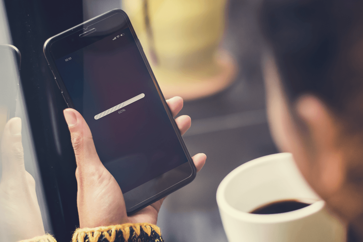 A person looking at their phone