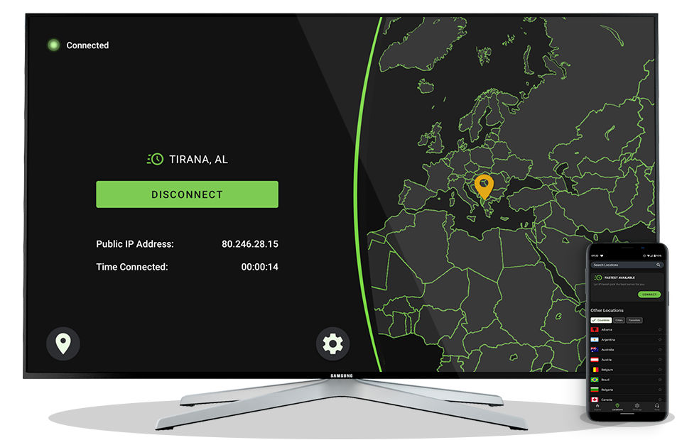 IPVanish app on Android devices