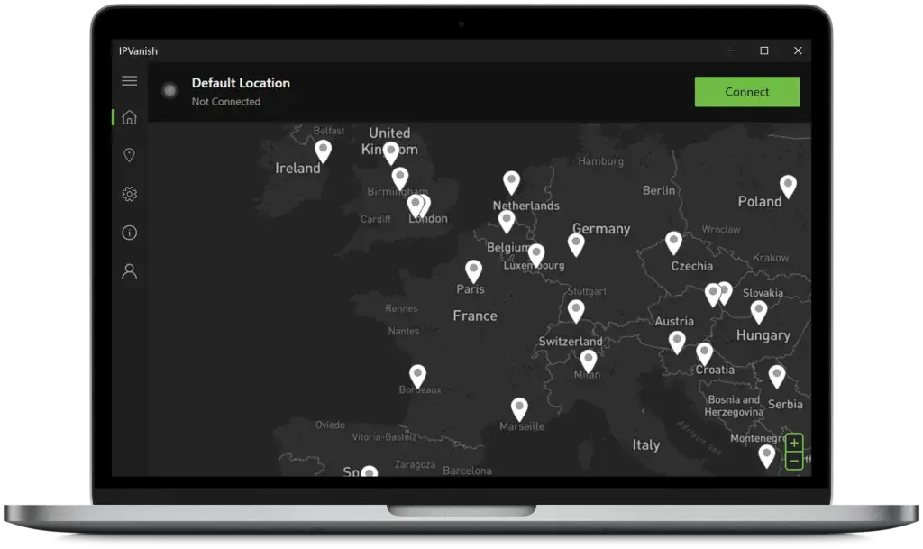 IPVanish App on Laptop