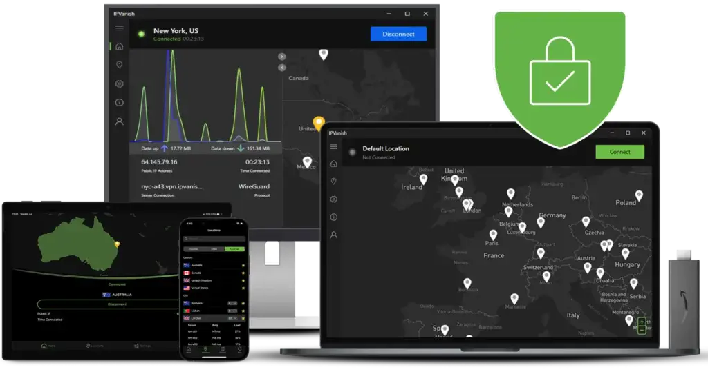IPVanish app on devices
