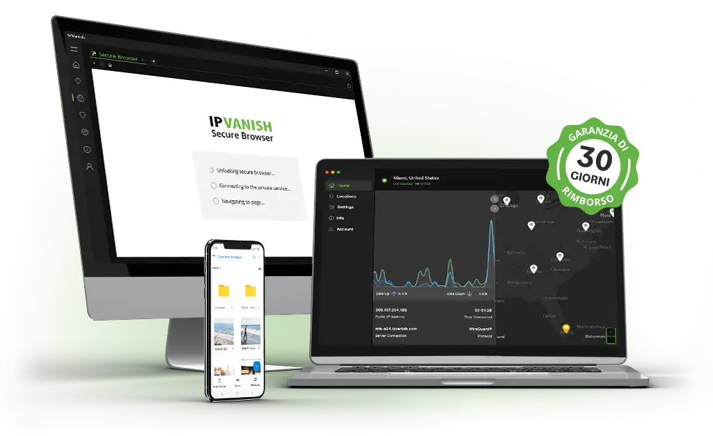 IPVanish app on devices