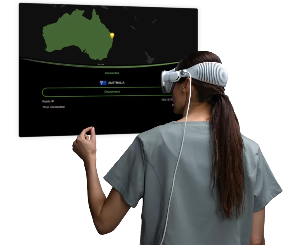 IPVanish app on Apple Vision Pro